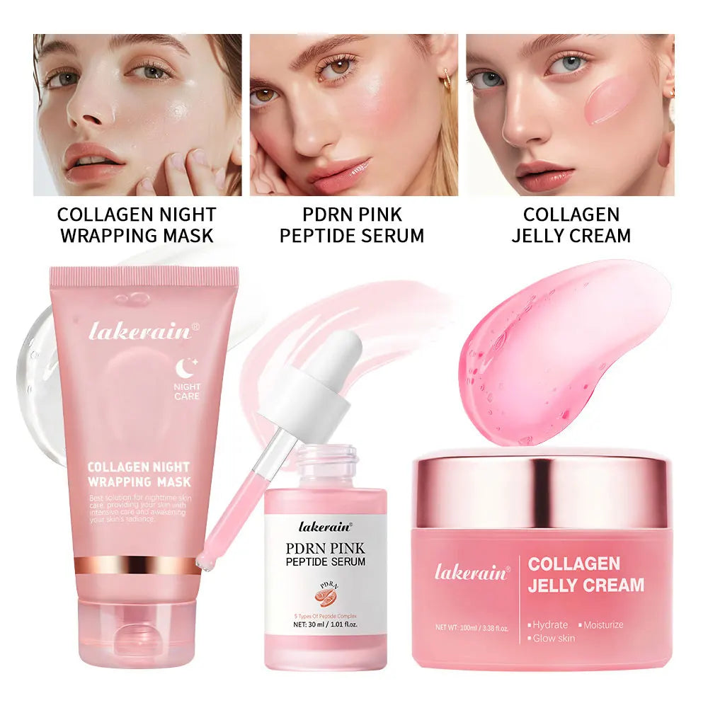 Collagen Skincare Set Firming Moisturizing Treatment for Daily Facial Care and Night Routine