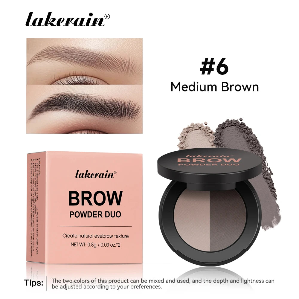 Brow Powder Duo Waterproof Contour Palette for Natural Eyebrow Definition and Face Makeup