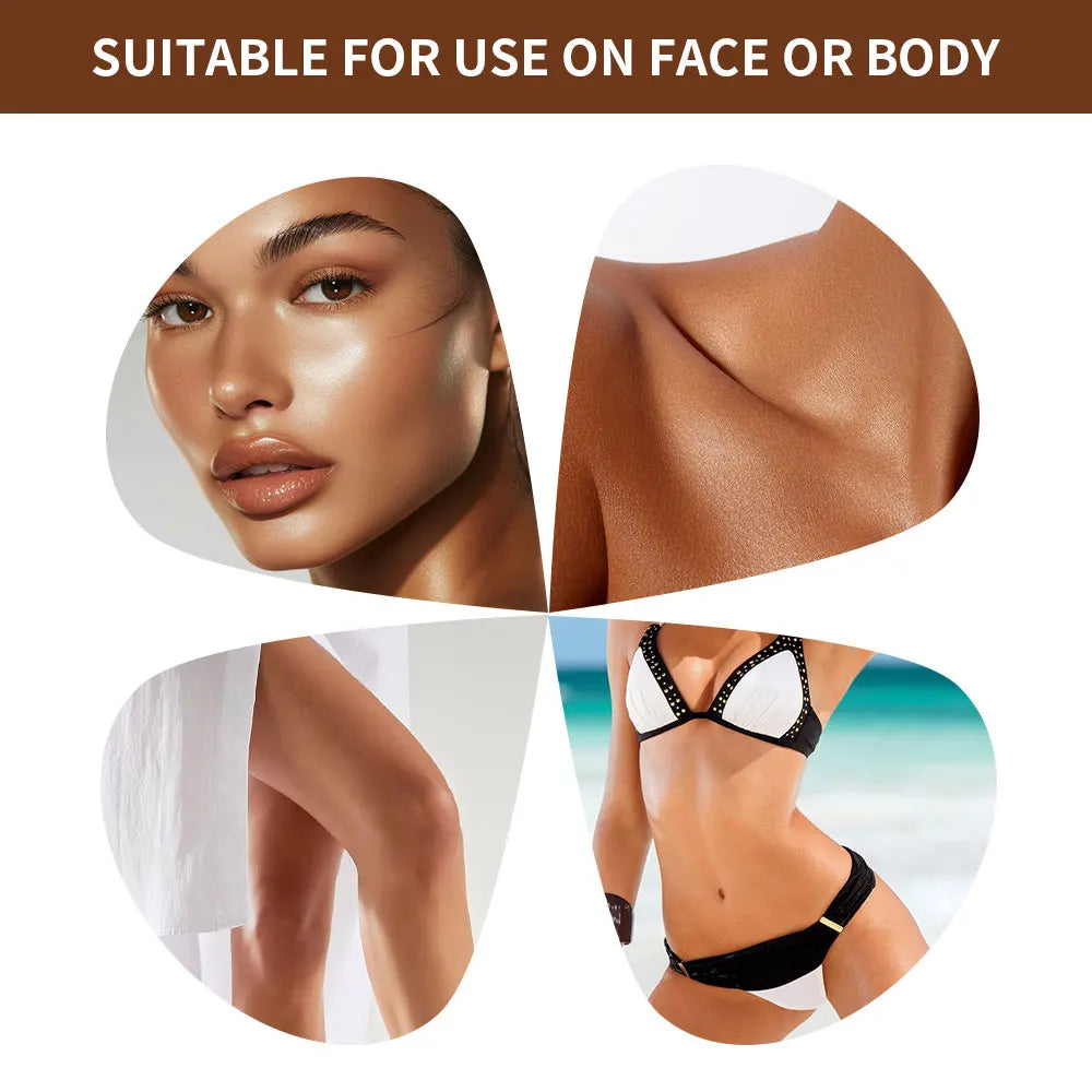 Amazing Brown Tanning Lotion Waterproof Sunless Bronzer for Body Sunbathing and Beach Days
