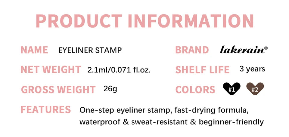 Eyeliner Stamp Waterproof Winged Tool for Beginners and Quick Makeup Routine Professionals - 17