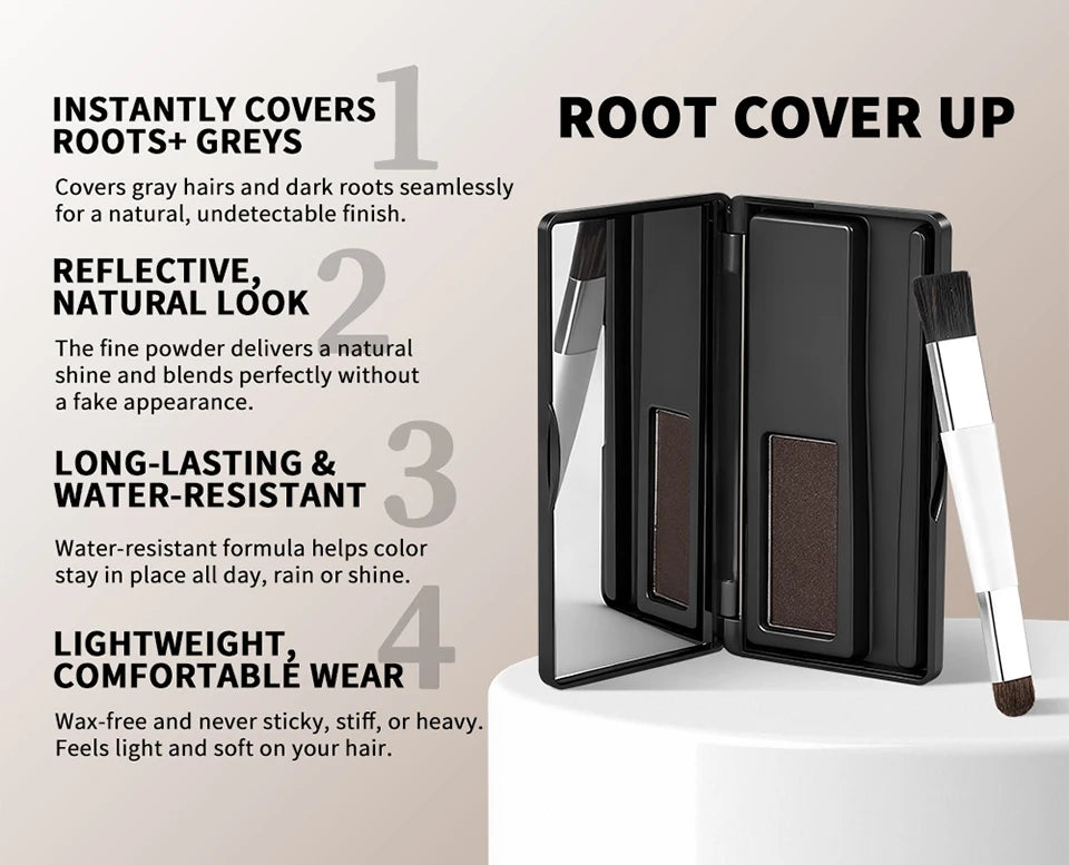 Hair Root Cover Up Powder Concealer for Instant Gray Coverage and Thinning Hair at Home