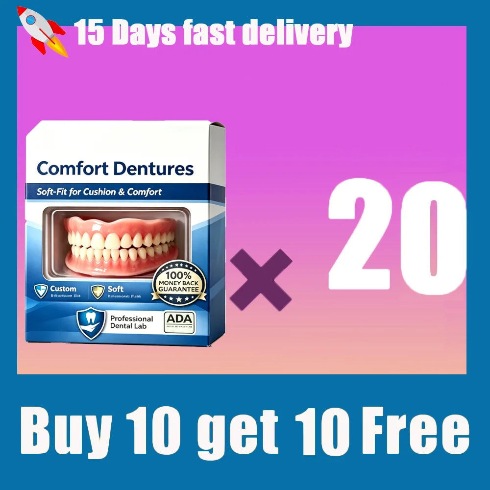Flexible Silicone Dentures Realistic Fake Teeth for a Natural Smile and Comfort Fit Daily Use