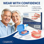 Silicone Snap On Dentures Natural Realistic Smile for Men and Women Instant Comfort Fit