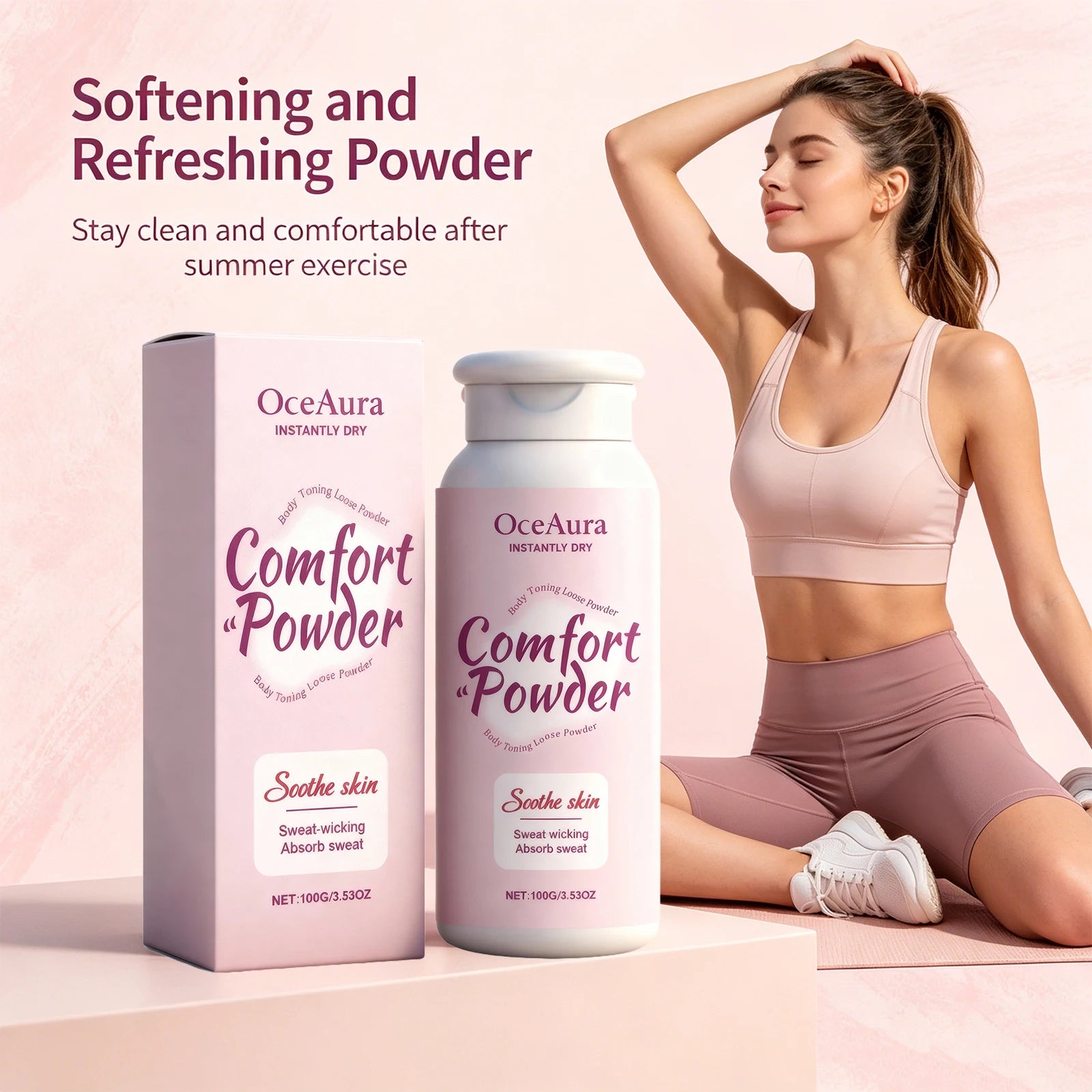 Comfort Powder Sweat Wicking Body Dust for Men and Women in Hot Summer and Daily Exercise - 2
