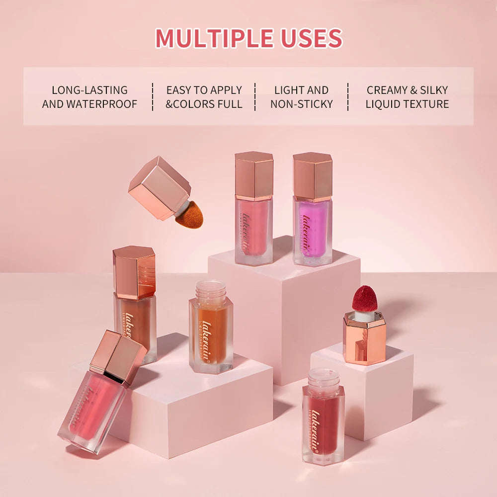 Liquid Blush Waterproof Creamy Texture Face Makeup for Natural Matte Finish Everyday Glow