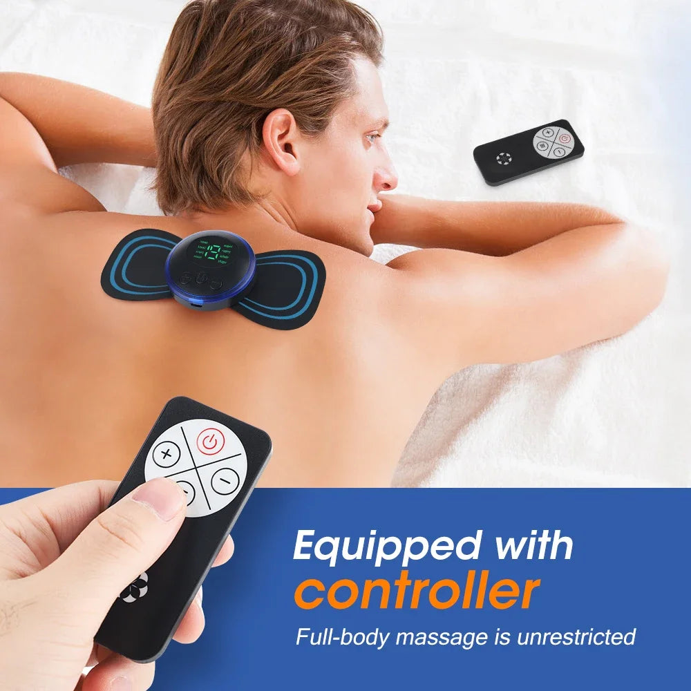 Electric Muscle Massager Patch with 8 Modes 19 Intensity Levels for Relief at Home or Travel
