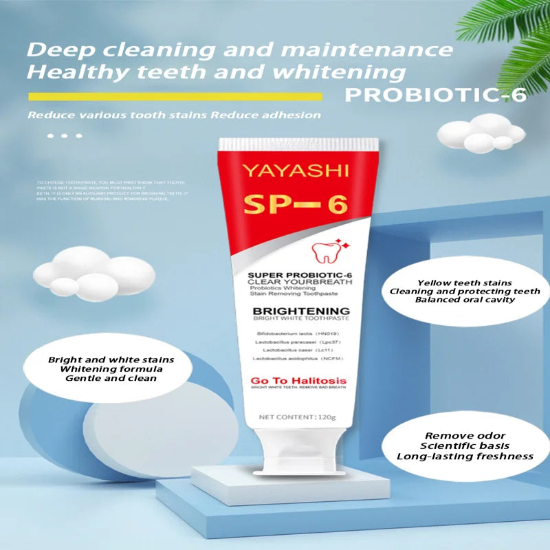Probiotic Toothpaste Stain Removal and Teeth Whitening for Adults at Home