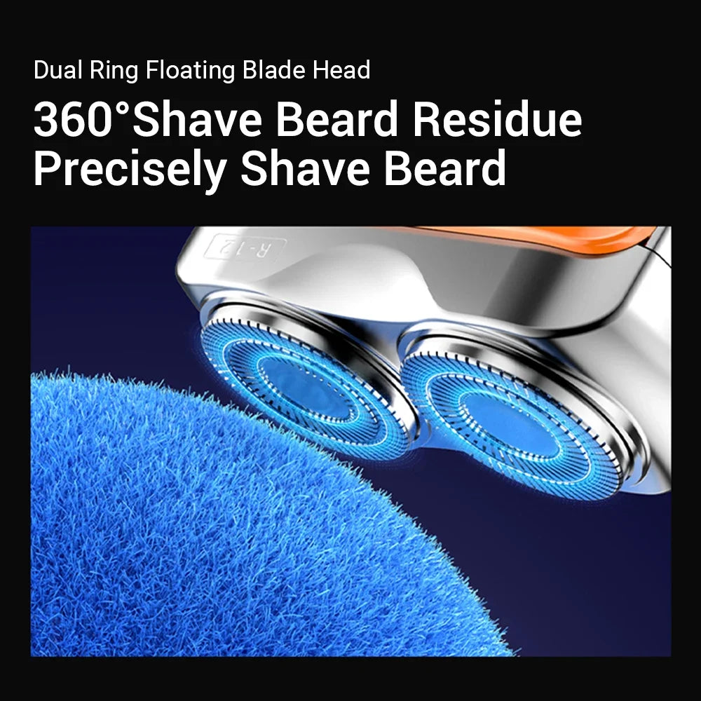 Mini Electric Shaver Portable Rechargeable Rotary Razor for Men and Women Travel Grooming - 3