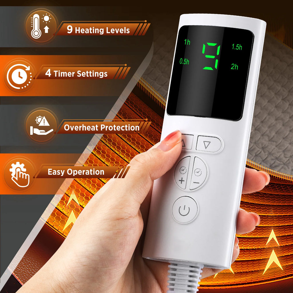 Electric Heating Waist Belt Adjustable Thermal Pad for Back Pain Relief at Home Office