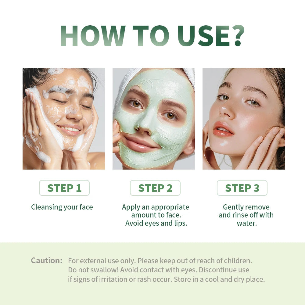 Green Tea Cleansing Stick Deep Moisturizing Oil Control Mask for Unisex Whole Face Treatment - 6