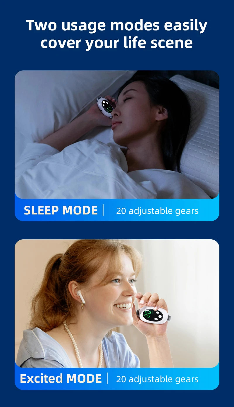 Microcurrent Sleep Aid Device Pulse Massager for Insomnia Stress Relief