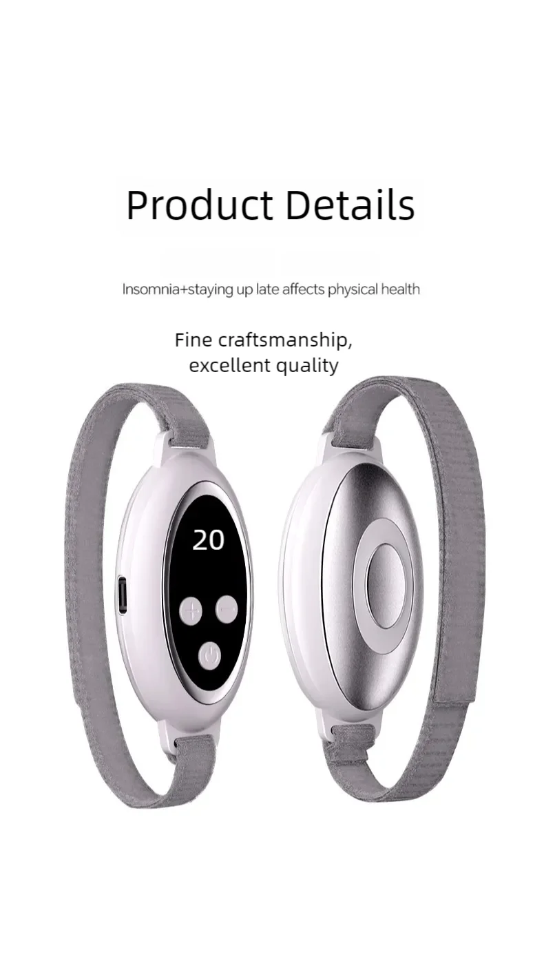 Microcurrent Sleep Aid Device EMS Pulse Massager for Restful Sleep and Anxiety Relief at Home