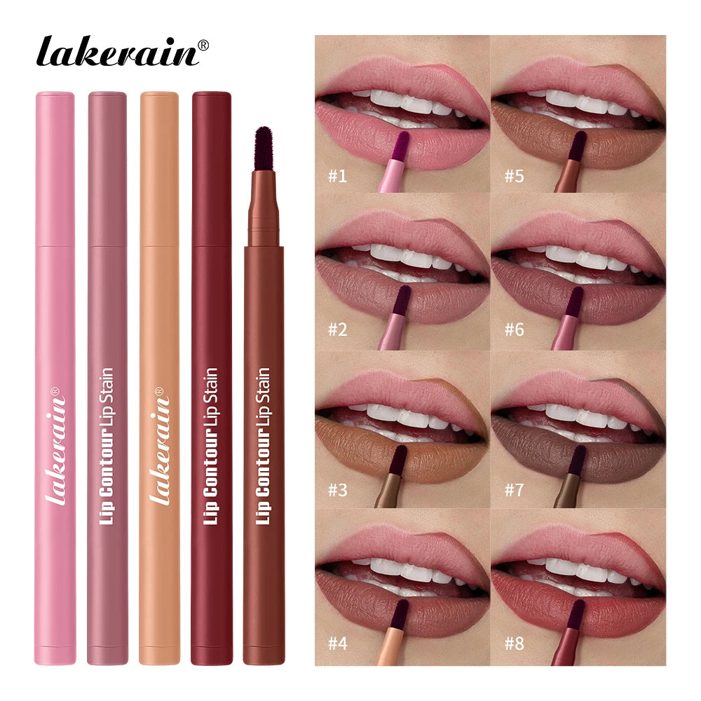 Lip Contour Stain Pen Long Lasting Waterproof Makeup for Daily Beauty and Travel - 1