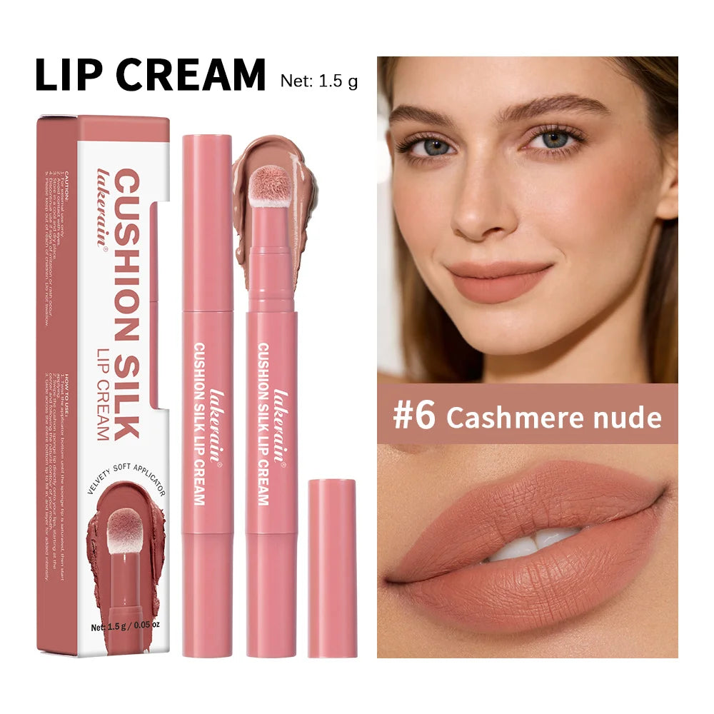 Air Cushion Lip Cream Waterproof Matte Lip and Blush for Daily Makeup and Travel