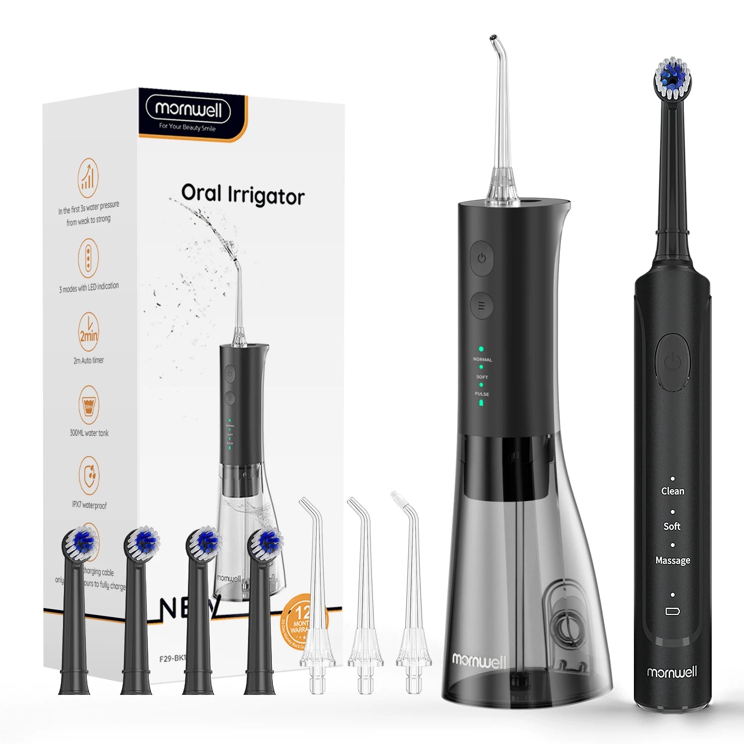 Water Flosser and Electric Toothbrush Kit Deep Cleaning for Home and Travel - 18