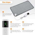Electric Heating Pad Fast Thermal Mat for Back and Legs at Home or Office
