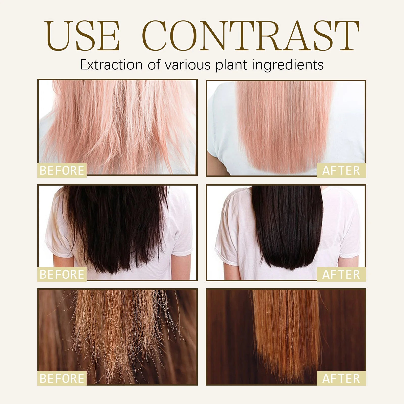Batana Hair Mask Repair Split Ends for Dry Damaged Hair Scalp Nourishing Hair Care Treatment - 10