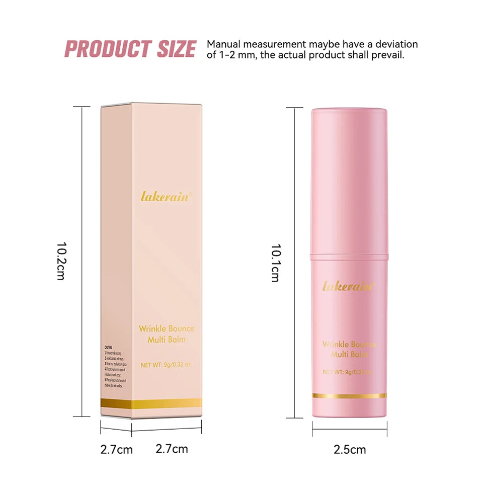 Wrinkle Bounce Multi Balm Moisturizing Stick for Face and Neck Skin Care Daily Routine