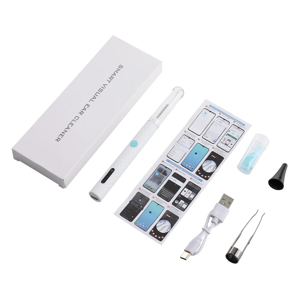 Smart Visual Ear Wax Cleaner with HD Camera and Tweezers for Adults and Kids at Home