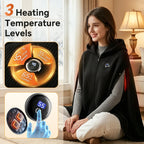 Wearable Graphene Heated Shawl Electric Warming Blanket for Home and Office Winter Comfort
