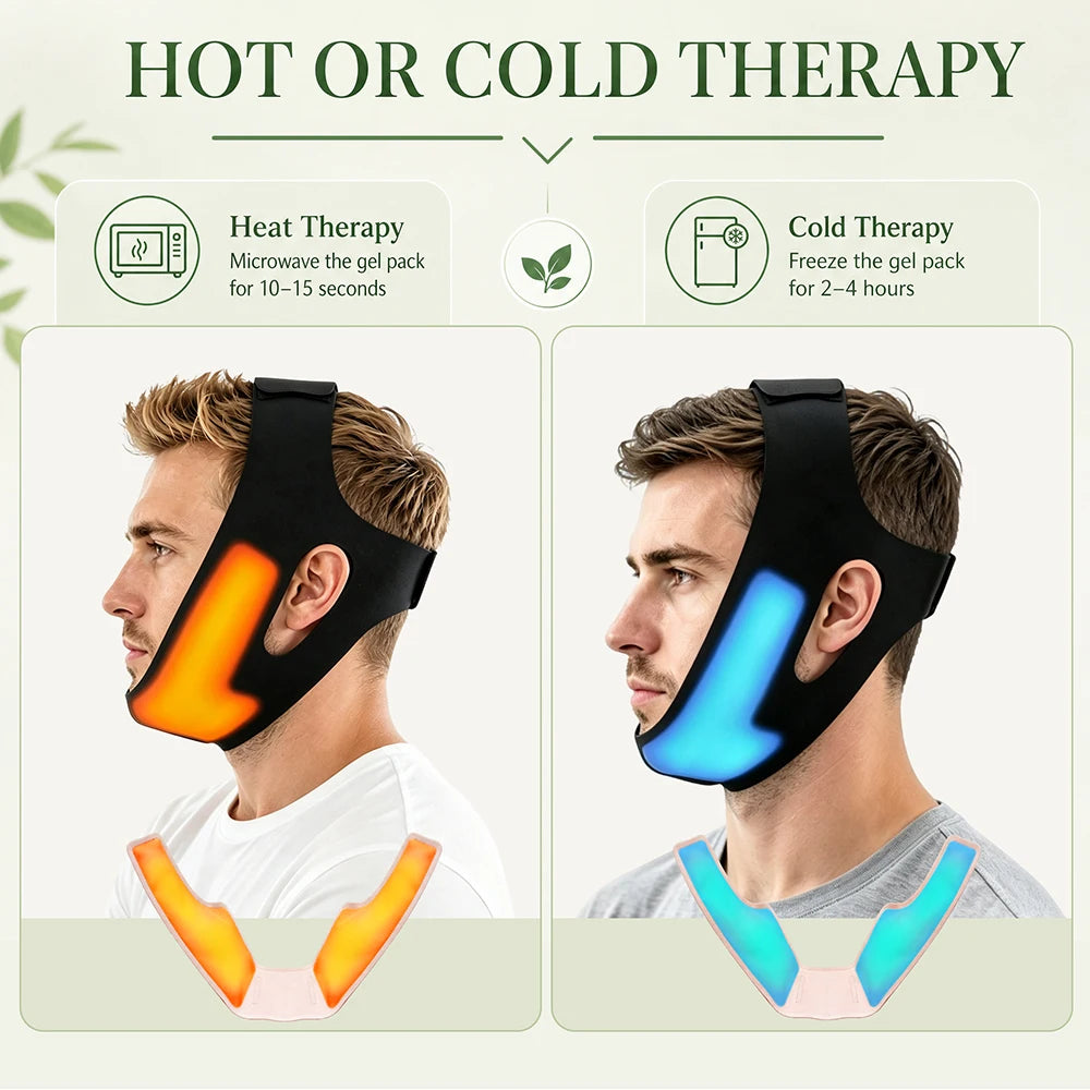 Face Ice Pack V Lifting Bandage Reusable Gel Compress for Home Skincare and Facial Recovery