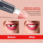 Denture Adhesive Waterproof Zinc Free Long Lasting Strong Grip for Seniors Eating at Home Daily