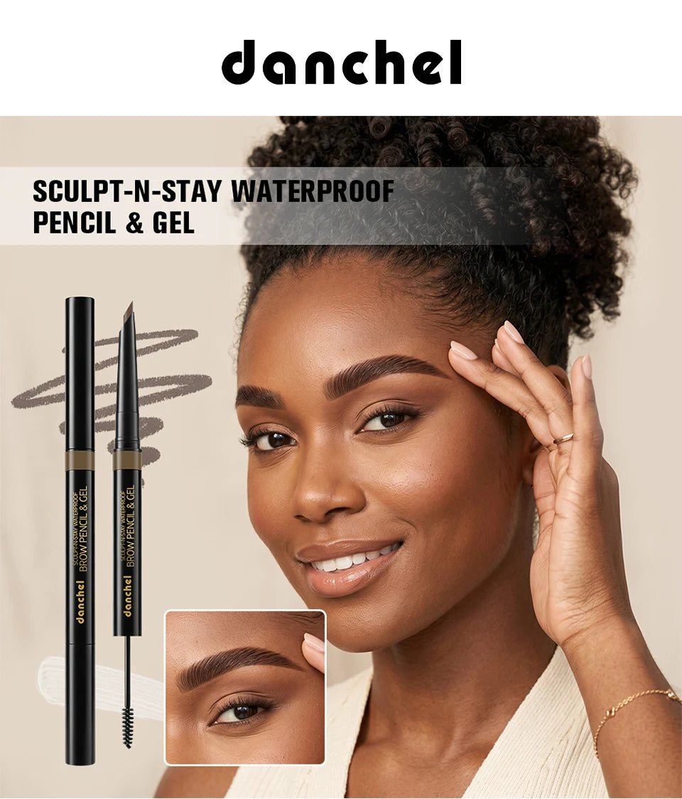 Waterproof Brow Pencil and Gel Smudge Proof Eyebrow Makeup for Women Daily Beauty Routine