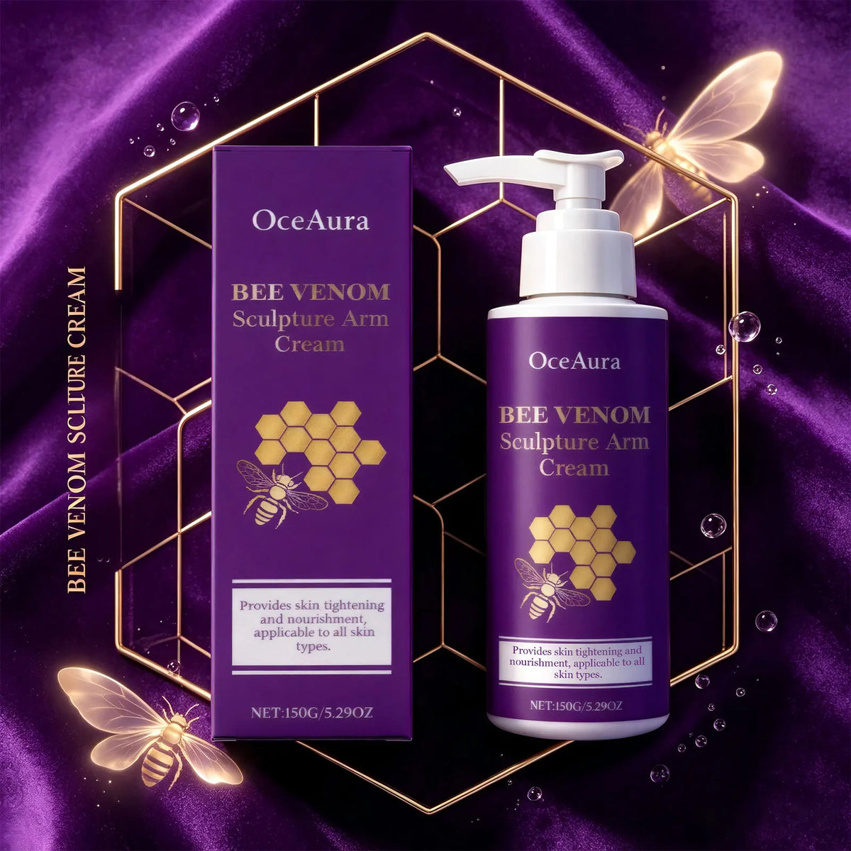 Bee Venom Sculpture Arm Cream Firming Anti Sagging Lotion for Smooth Hydrated Skin Daily Use