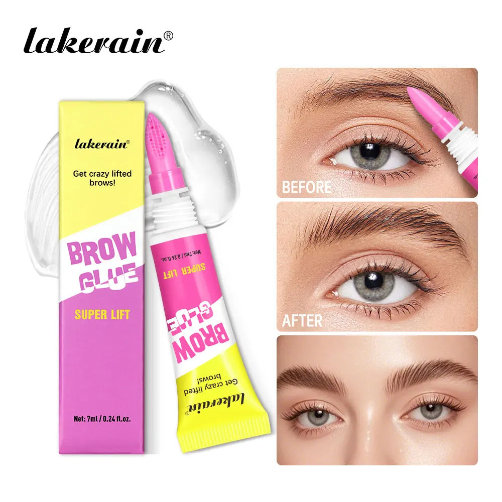 Brow Glue Lamination Gel Waterproof Strong Hold for Natural Lifted Brows Daily Makeup Look