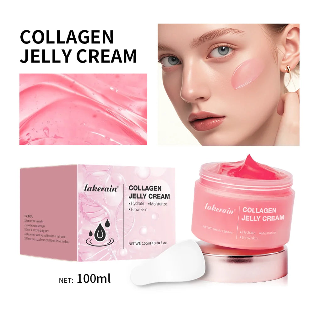 Collagen Jelly Cream Anti Aging Moisturizer for Glowing Skin Daily Face Skincare Routine