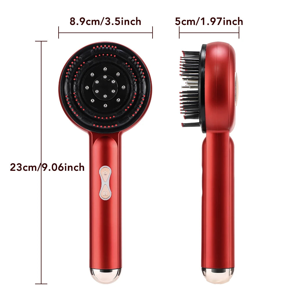 Electric Scalp Massage Comb LED Therapy Hair Growth Serum Applicator for Men and Women Home - 24