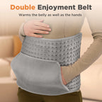 Electric Heating Pad with Hand Pockets Adjustable Warm Wrap for Waist Back at Home