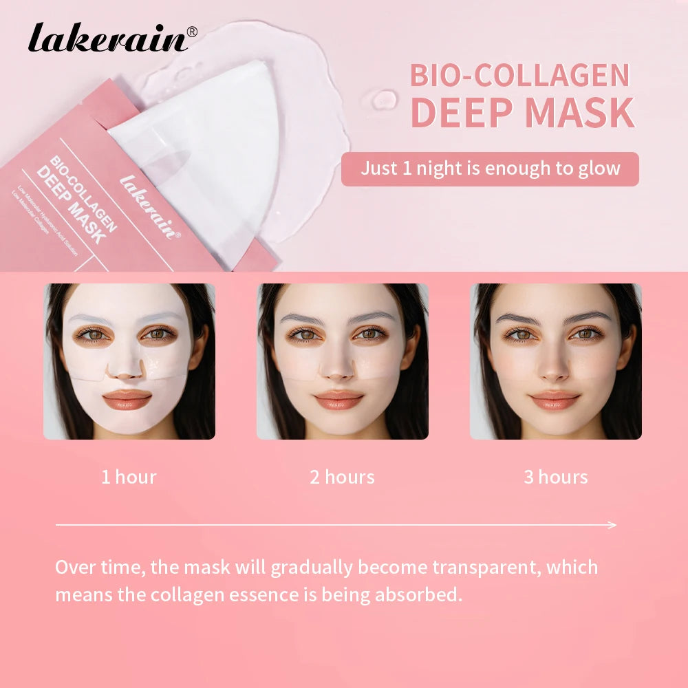 Bio Collagen Deep Mask Pore Minimizing Hydrating Skincare for Women Day and Night Use