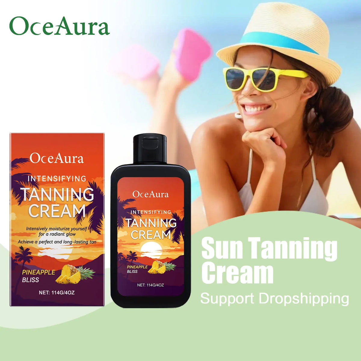 Body Tanning Cream Sunbed Accelerator for Deep Hydration and Radiant Skin Tone All Summer Long