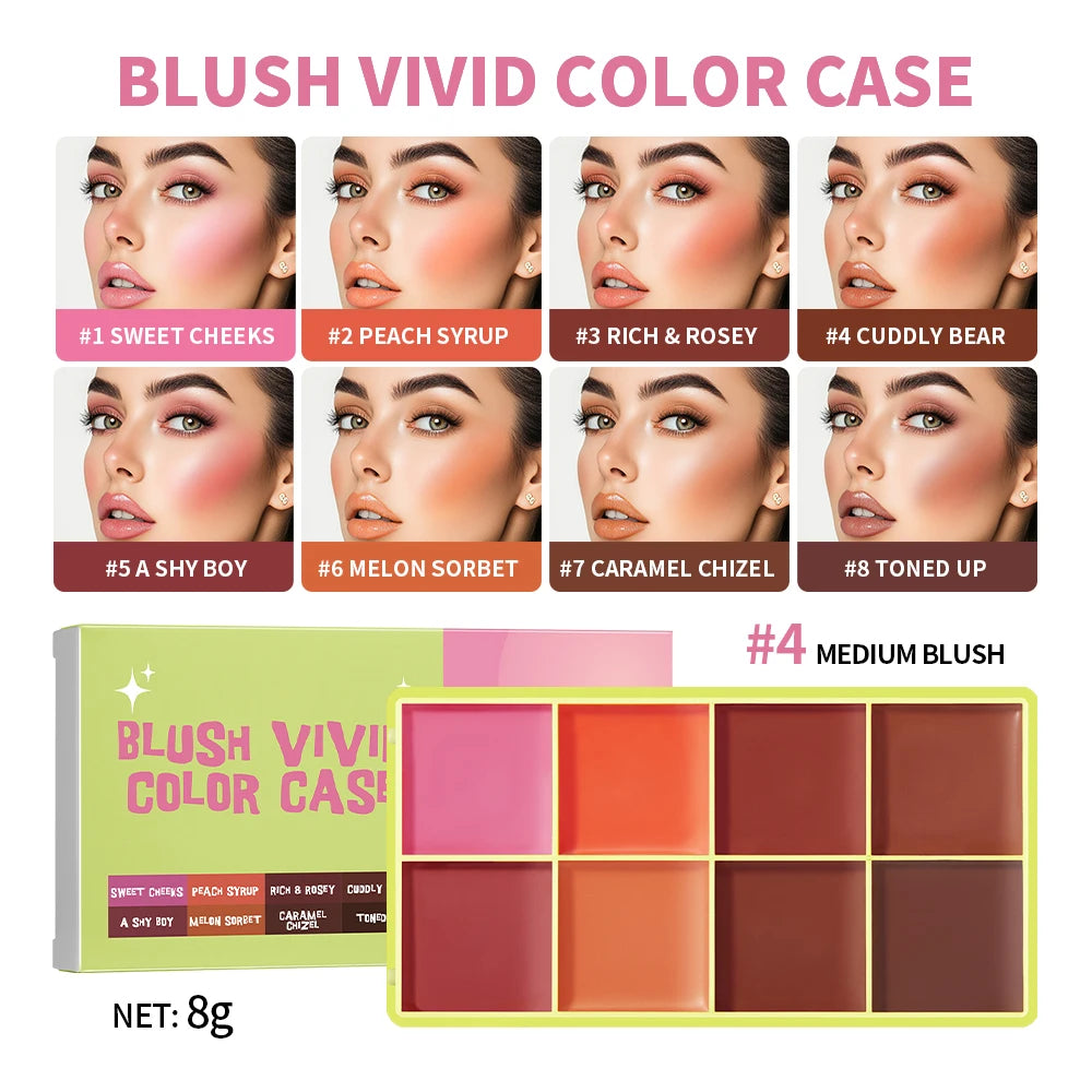 Cream Highlighter Palette Long Lasting Bronzer Blush for Professional Makeup Artists - 23