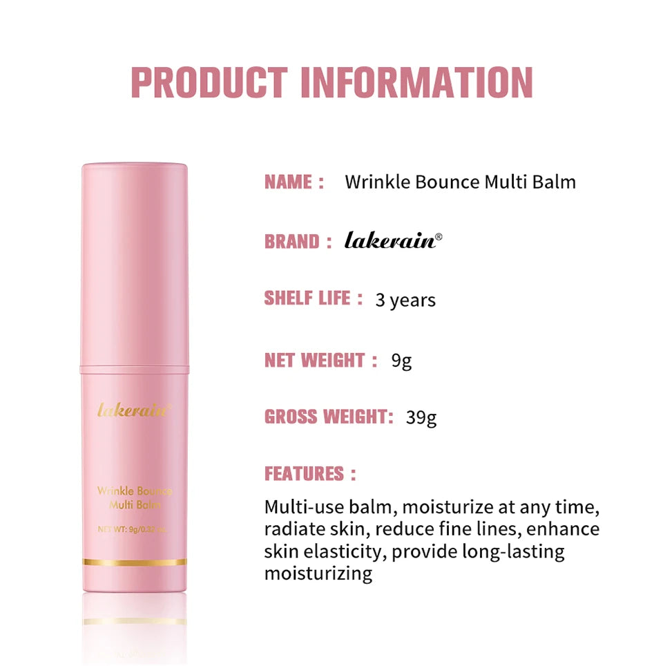 Wrinkle Bounce Multi Balm Moisturizing Stick for Face and Neck Skin Care Daily Routine