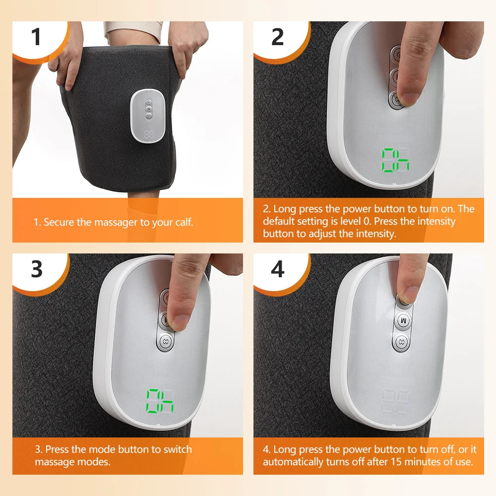 Wireless Calf Massager Air Compression Therapy for Tired Legs at Home or Office
