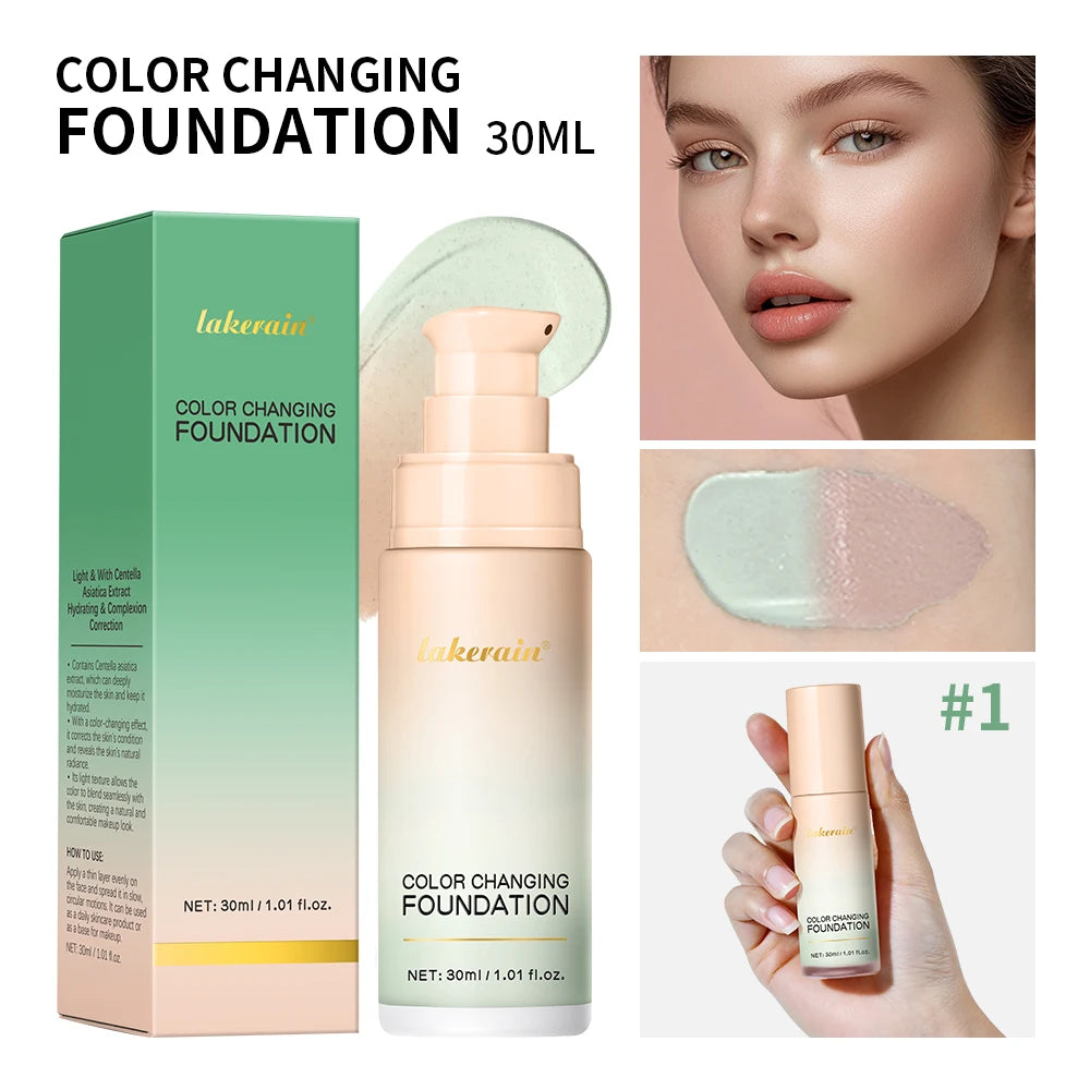 Liquid Foundation Color Changing Concealer for Smooth Flawless Skin Daily Makeup Routine - 23
