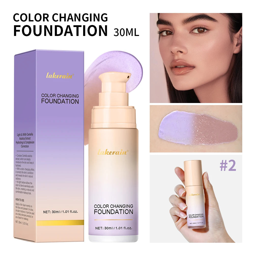 Liquid Foundation Color Changing Concealer for Smooth Flawless Skin Daily Makeup Routine - 22
