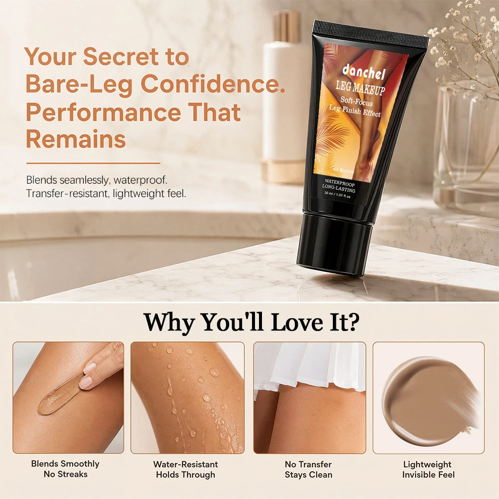 Leg Makeup Body Foundation Long Lasting Concealer for Smooth Skin Finish Everyday - 2
