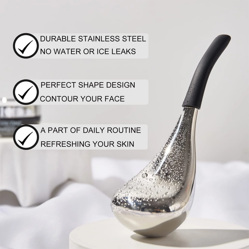 Ice Globes Stainless Steel Cryo Sticks for Facial Puffiness and Pore Tightening Spa Routine