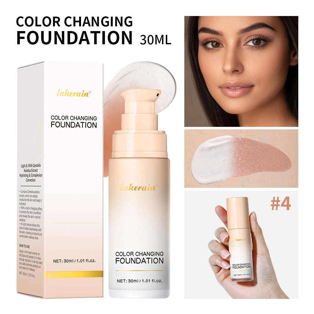 Liquid Foundation Color Changing Concealer for Smooth Flawless Skin Daily Makeup Routine - 24