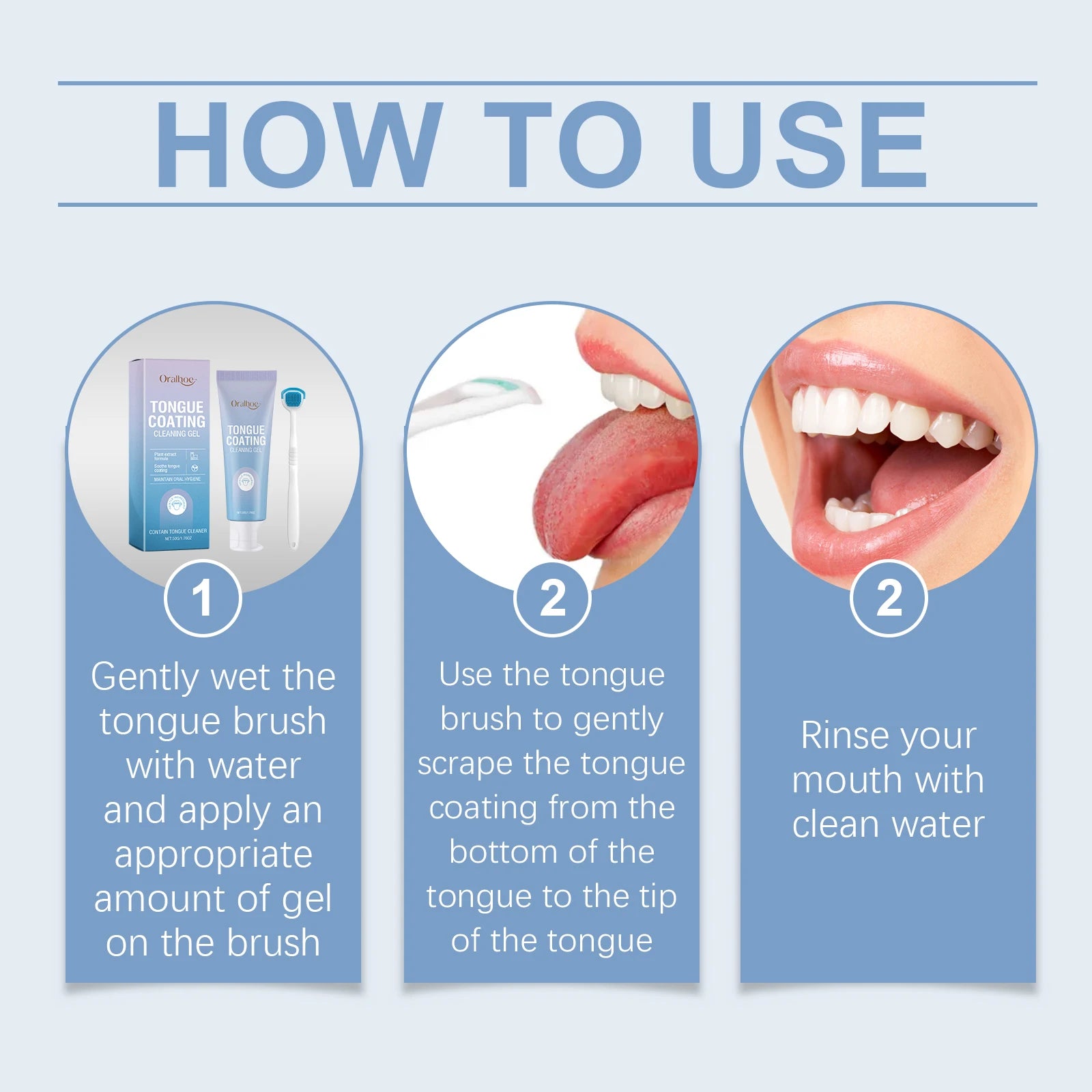 Tongue Cleaner Kit Remove Tongue Coating and Bad Breath for Daily Oral Hygiene Care - 17