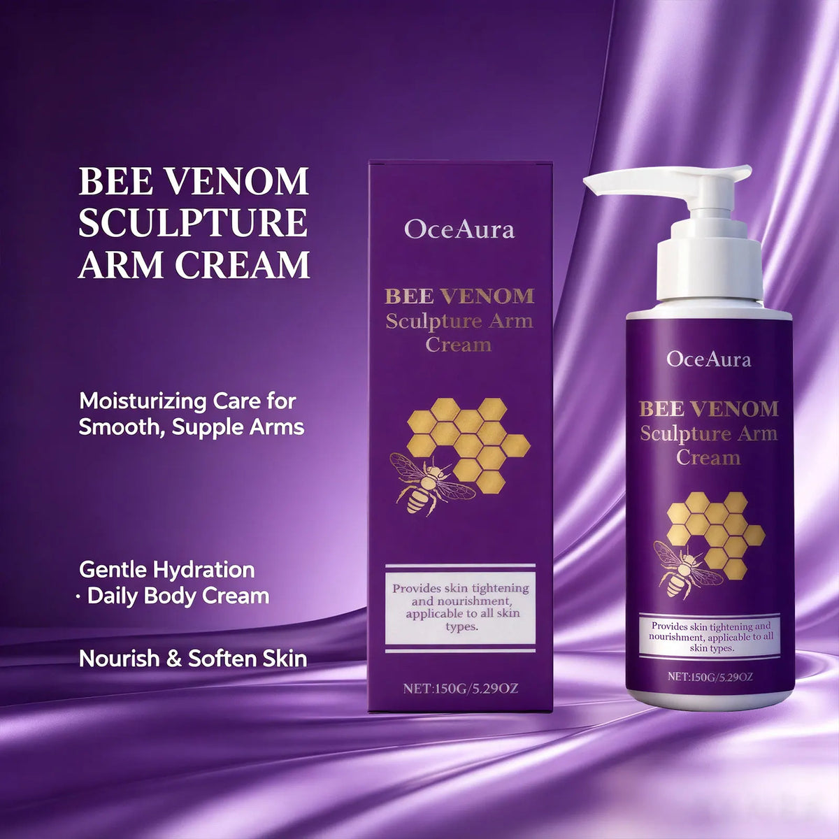 Bee Venom Sculpture Arm Cream Firming Anti Sagging Lotion for Smooth Hydrated Skin Daily Use