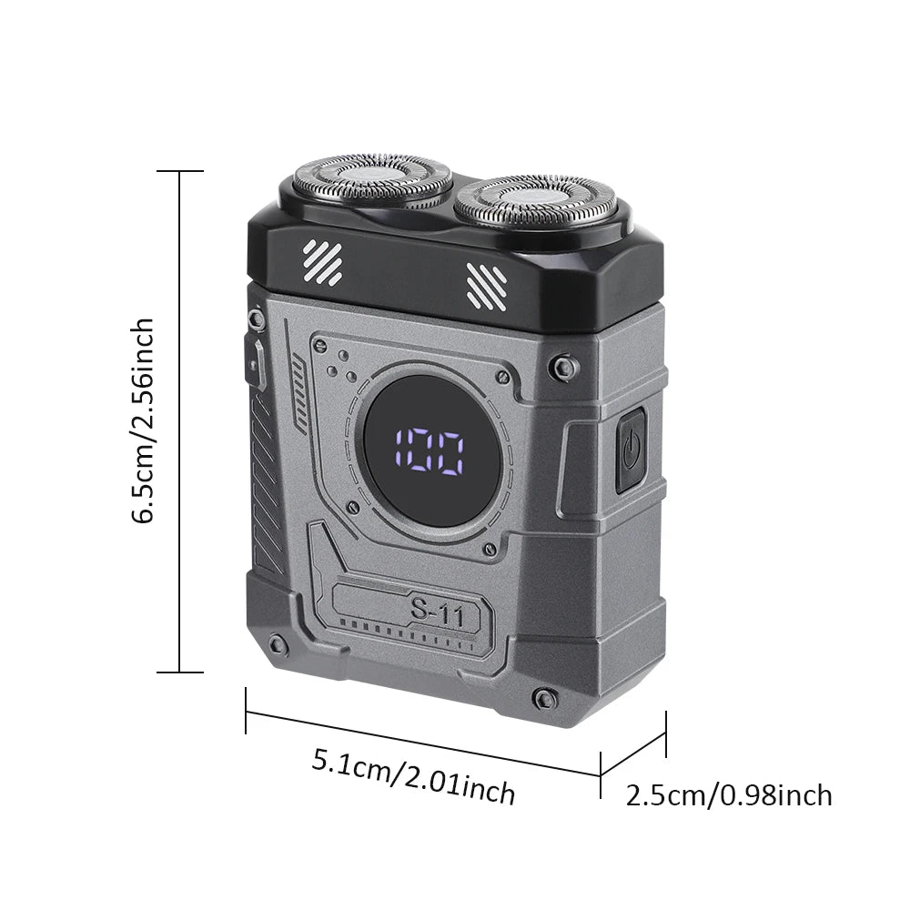 Mini Electric Shaver Portable Rechargeable Rotary Razor for Men and Women Travel Grooming - 29