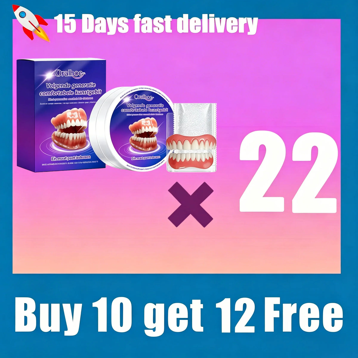 Silicone Snap On Dentures Realistic Teeth Replacement for Natural Smile During Social Events