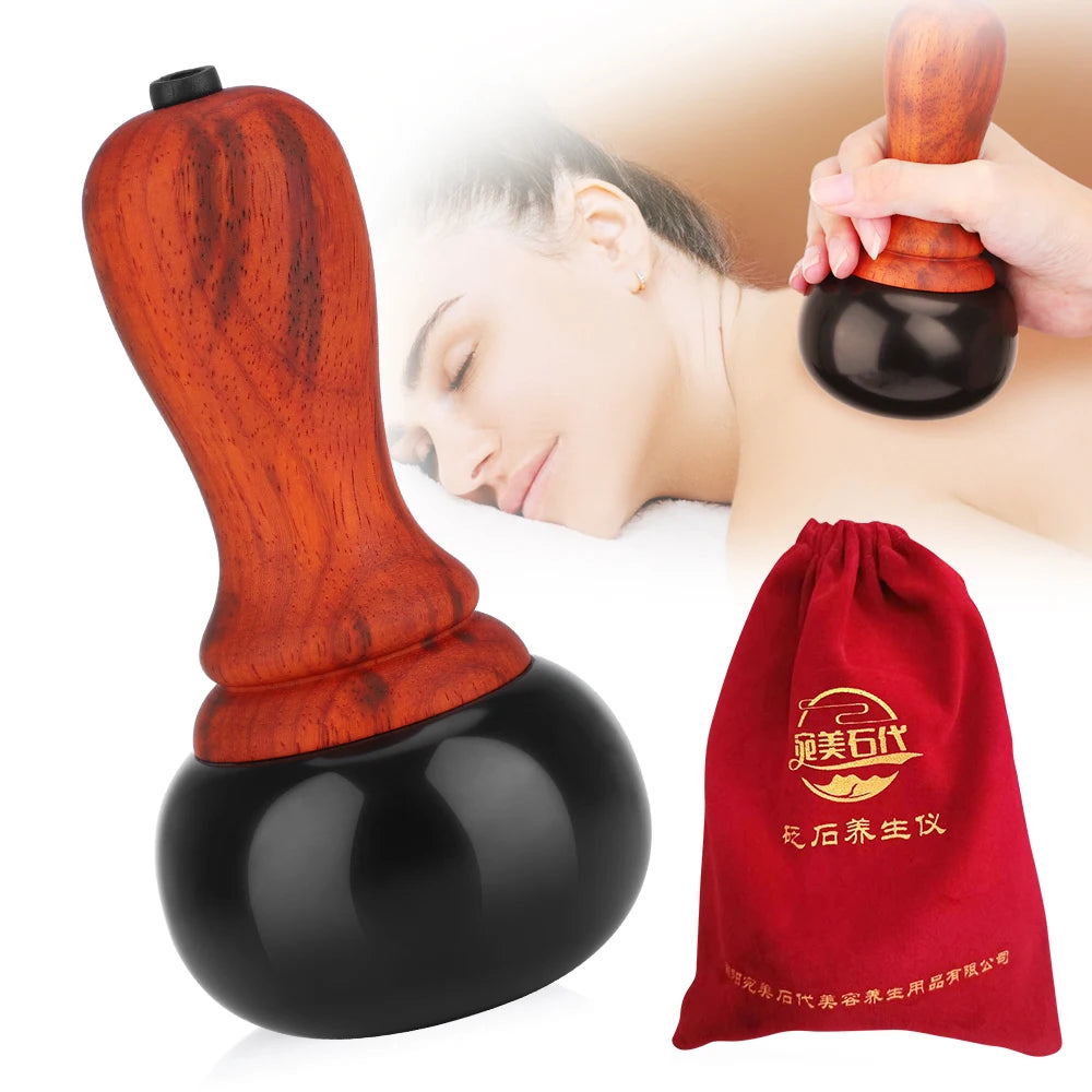 Electric Gua Sha Massager Hot Stone Therapy Tool for Body Relaxation at Home and Spa - 1
