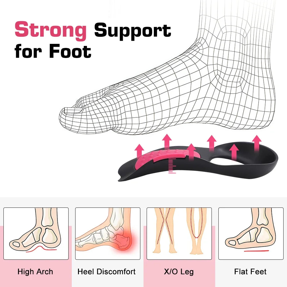 Arch Support Insoles Orthopedic Flat Foot Correction Pads for Men and Women Everyday Comfort