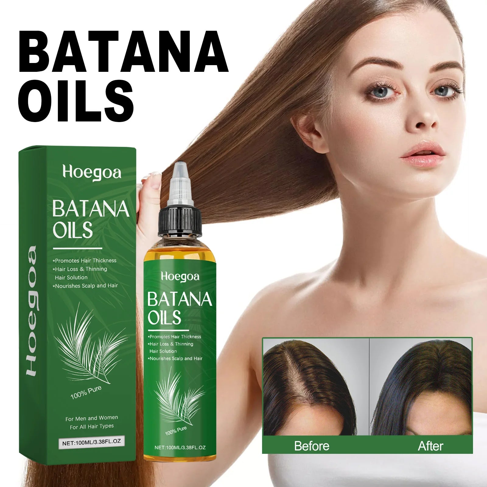 Pure Batana Oil for Hair Roots Strengthening and Anti Frizz for Unisex Daily Hair Care Routine - 8