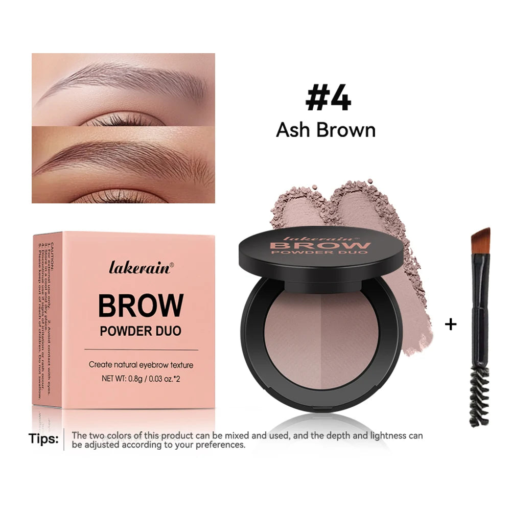 Brow Powder Duo Dual Tone Makeup Palette for Natural Eyebrow Definition and Face Contouring